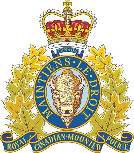U24 Aufkleber Royal Canadian Mountain Police Emblem 30 x 33 cm Autoaufkleber Sticker Konturschnitt von U24