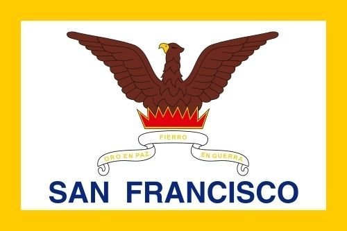 U24 Aufkleber San Francisco Flagge Fahne 8 x 5 cm Autoaufkleber Sticker von U24