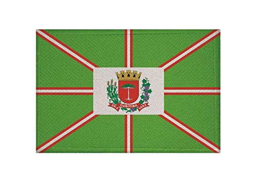 U24 Aufnäher Curitiba City Brasilien Fahne Flagge Aufbügler Patch 9 x 6 cm von U24