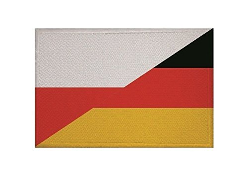U24 Aufnäher Polen-Deutschland Fahne Flagge Aufbügler Patch 9 x 6 cm von U24