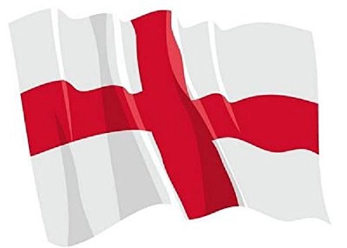 U24 Autoaufkleber wehende Flagge England 8,5 x 6 cm von U24