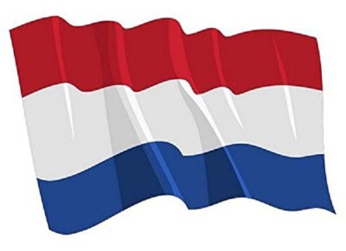 U24 Autoaufkleber wehende Flagge Niederlande 8,5 x 6 cm von U24