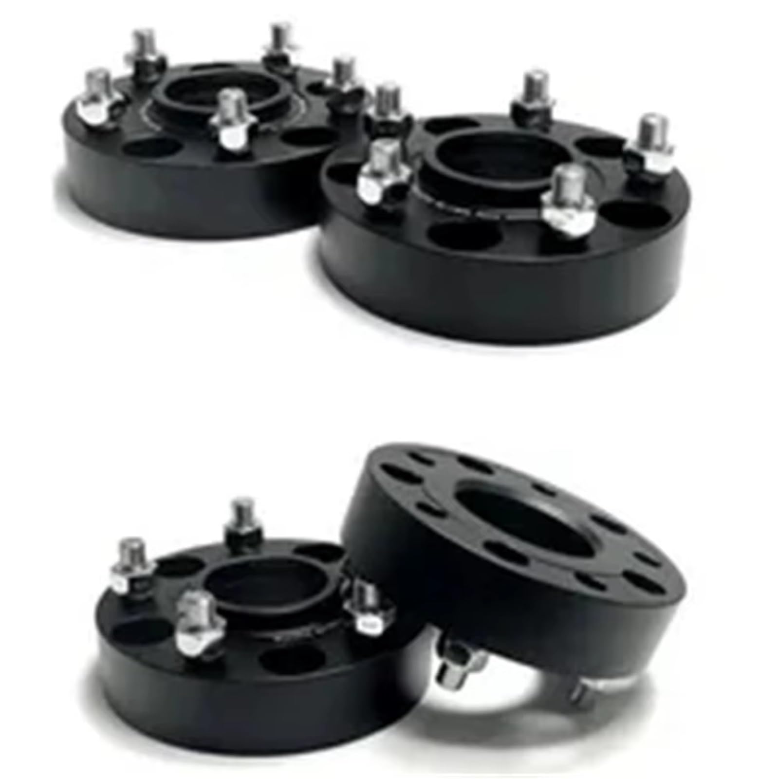 Radschrauben Distanzstücke Rad Schwarz Splitter 4 Stück 30mm Für Jeep Für Wrangler JK 2007-2017 Für J207 Spurverbreiterungen(Schwarz) von UAGFDFF