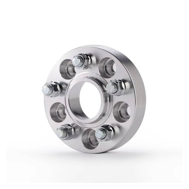 Radschrauben PCD 5x112 CB 66,6mm Spurverbreiterungsadapter M14x1,5 Gehmiedete Aluminiumlegierung 1 Stück Spurverbreiterungen(Silber,30mm) von UAGFDFF