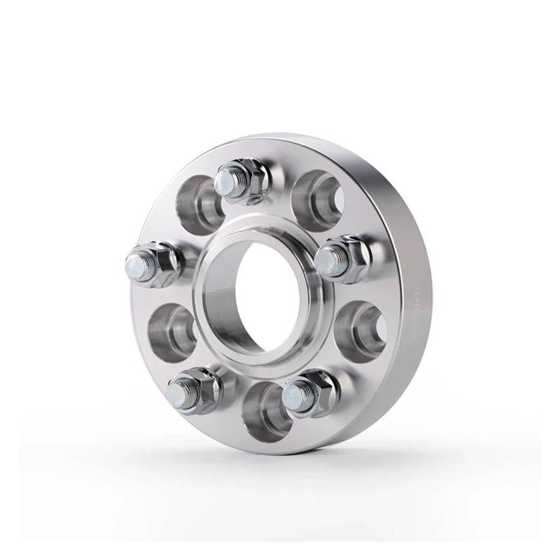 Radschrauben Rad Spacer Adapter PCD 5x100 CB 56,1mm Für Subaru Für Legacy Für Impreza Für Forester Für Outback CV Für Lotus Spurverbreiterungen(Silver spacer 25mm) von UAGFDFF