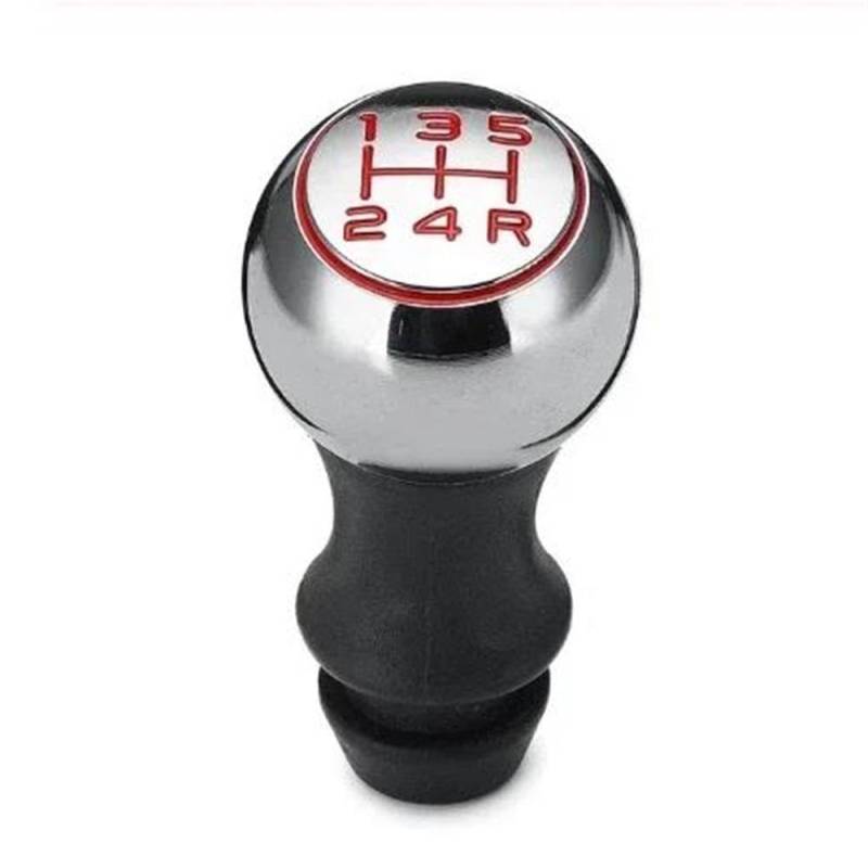 5-Gang-Auto MT Schaltknauf Hebel Schalthebel Griff Stick Für Peugeot 106 206 306 406 107 207 307 407 BX101577 Autoteile(Red Number red R) von UANGLI