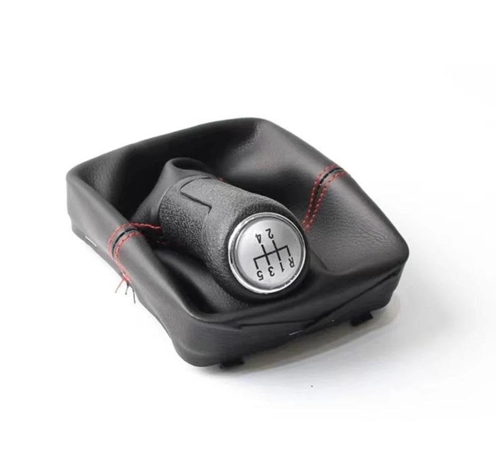 5-Gang-Schaltknauf Für Polo 9N 9N2 2002–2009 Auto-Schaltgetriebe Schalthebelmanschette Leder-Kofferraumabdeckung Ersatz Autoteile(D 5 Speed) von UANGLI