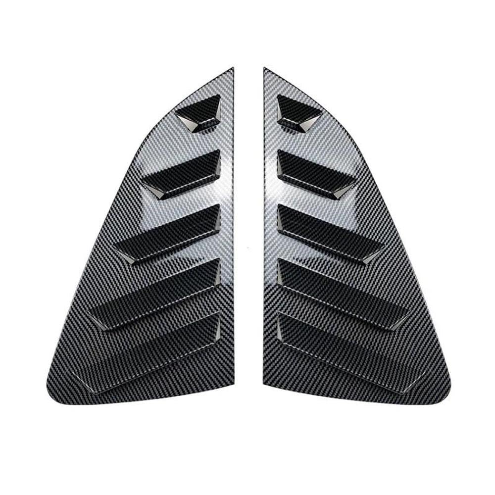 Autopart Für Polo Mk6 GTI TGI TSI MPI 2017-2023 Auto Heckscheibe Shutter Cover Trim Heckscheibe Dreieck Fenster Schatten Spoiler Bodykits(Carbon Look) von UANGLI