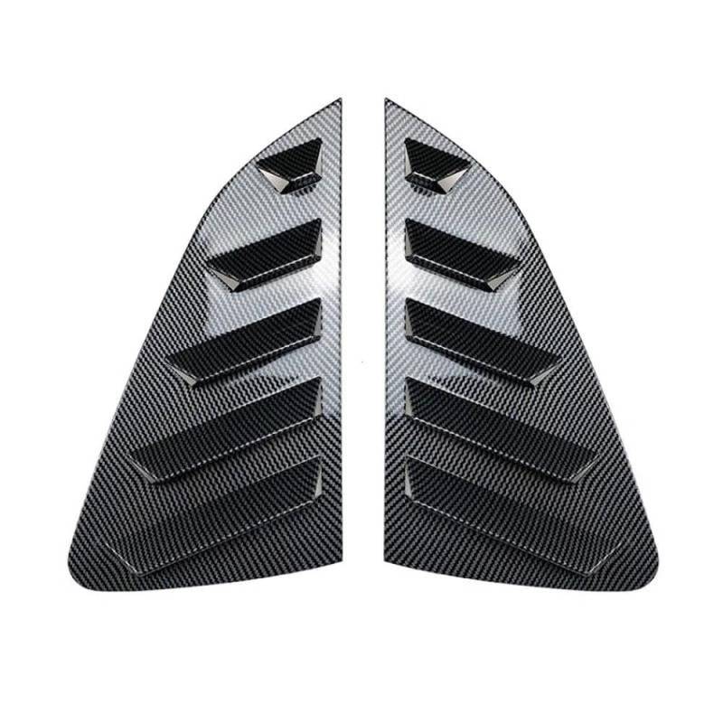 Autopart Für Polo Mk6 GTI TGI TSI MPI 2017-2023 Auto Heckscheibe Shutter Cover Trim Heckscheibe Dreieck Fenster Schatten Spoiler Bodykits(Carbon Look) von UANGLI
