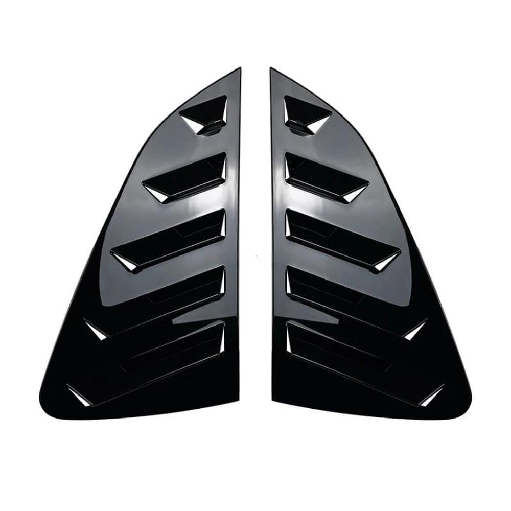 Autopart Für Polo Mk6 GTI TGI TSI MPI 2017-2023 Auto Heckscheibe Shutter Cover Trim Heckscheibe Dreieck Fenster Schatten Spoiler Bodykits(Glossy Black) von UANGLI