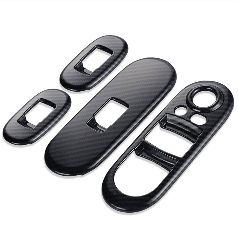 UANGLI Auto Fensterheber Schalter Control Cober Fall Shell Kohlefaser Aufkleber Für Mini Cooper S JCW F55 F56 Fließheck Ersatz-Türgriff (Color : F55 Lifter Switch) von UANGLI
