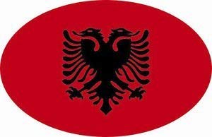 UB Aufkleber Albanien Oval 10 cm x 6,5 cm Flagge/Fahne (Autoaufkleber) von UB