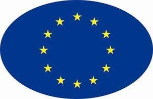 UB Aufkleber Europa Oval 10 cm x 6,5 cm Flagge/Fahne (Autoaufkleber) von UB