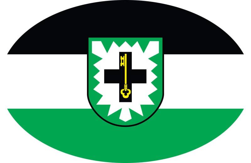 UB Aufkleber Kreis Recklinghausen Oval 10 cm x 6,5 cm Flagge/Fahne (Autoaufkleber) von UB