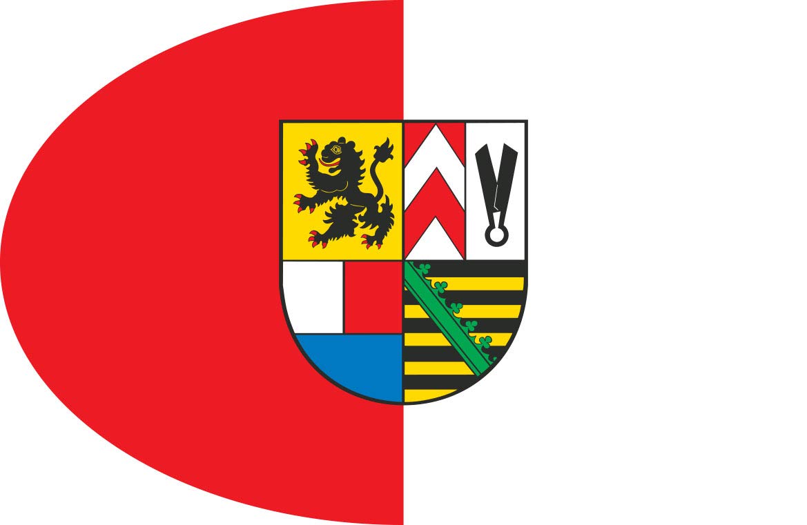 UB Aufkleber Landkreis Sonneberg Oval 10 cm x 6,5 cm Flagge/Fahne (Autoaufkleber) von UB