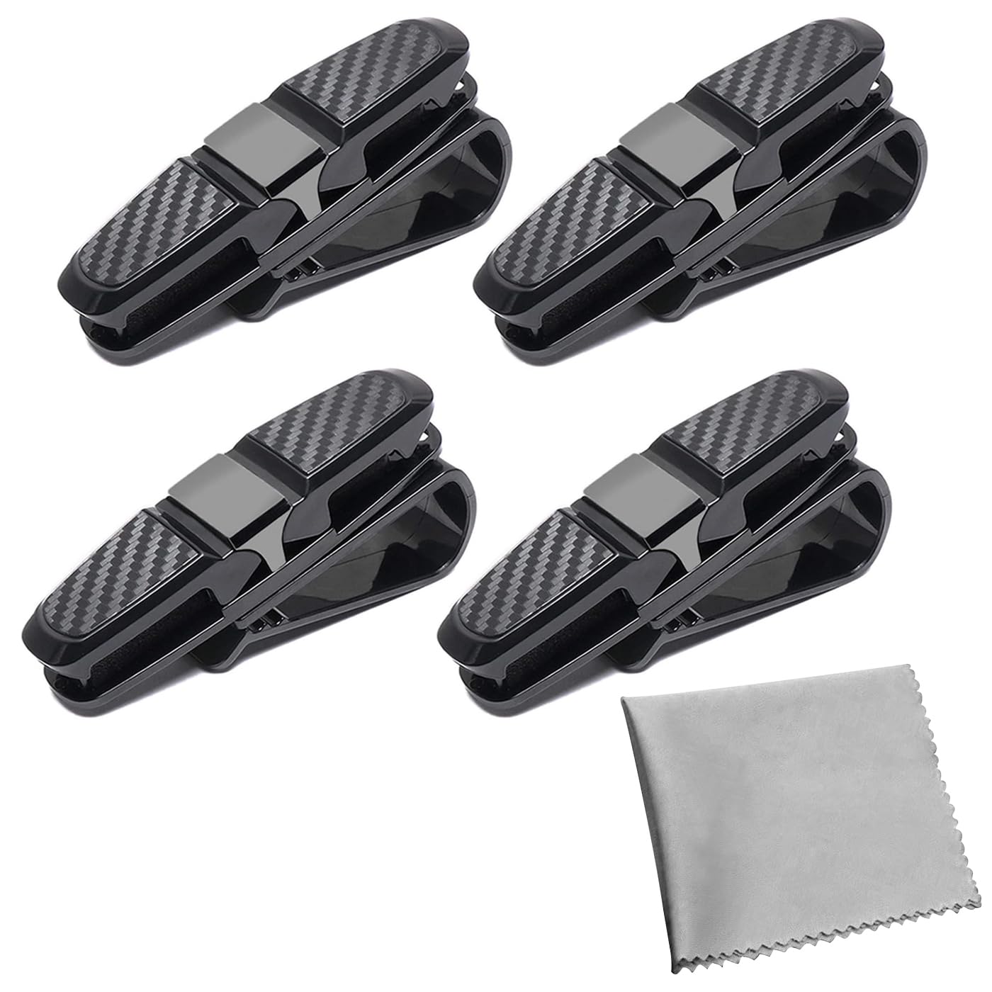 Brillenhalter für Auto Sonnenblende,4 Stück Brillenhalter Auto,Sonnenbrillen Brillen mit Kartenkarten Clip,180°Rotational Brillen Clip mit Karten Clip,Universal Doppelenden Brillenhalterung-Schwarz Brillenhalter für Auto Sonnenblende,4 Stück Brillenhalter Auto,Sonnenbrillen Brillen mit Kartenkarten Clip,180°Rotational Brillen Clip mit Karten Clip,Universal Doppelenden Brillenhalterung-Schwarz von UBRAVE