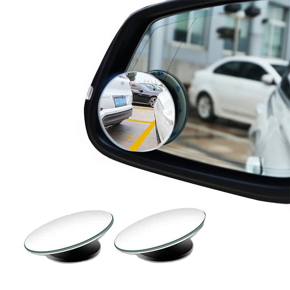 Toter-Winkel-Spiegel für Autos, 360 ° drehbare Sway justierbarer - Wasserdichte - HD rahmenlos, konvexer Rückspiegel für universelle Autos, SUV und LKW - 2 Stück Toter-Winkel-Spiegel für Autos, 360 ° drehbare Sway justierbarer - Wasserdichte - HD rahmenlos, konvexer Rückspiegel für universelle Autos, SUV und LKW - 2 Stück von UBRAVE