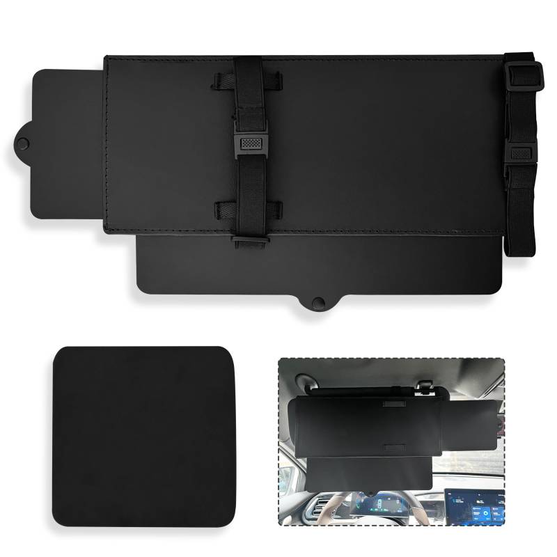 UBRAVE Auto-Visier-Sonnenschutz-Verlängerung, Sonnenblende Verlängerung Auto,Antiblendung Sonnenblenden Verstellbare Verlängerung Fenster Sonnenblende,Für Blend- Und Uv-Strahlenschutz(Schwarz/1 Stück) von UBRAVE