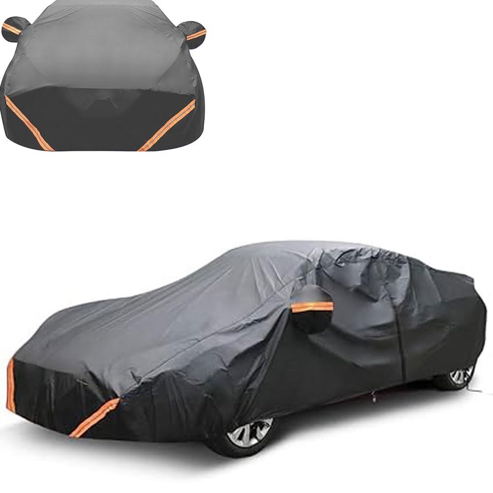 Autoabdeckung für Mercedes-Benz C180 Kompressor C-Class(W204) 2008-2014|Allwetter-Autoabdeckung vollständig staubdicht UV-beständig Winddicht langlebig wasserdicht(Black) von UE-MAOLU