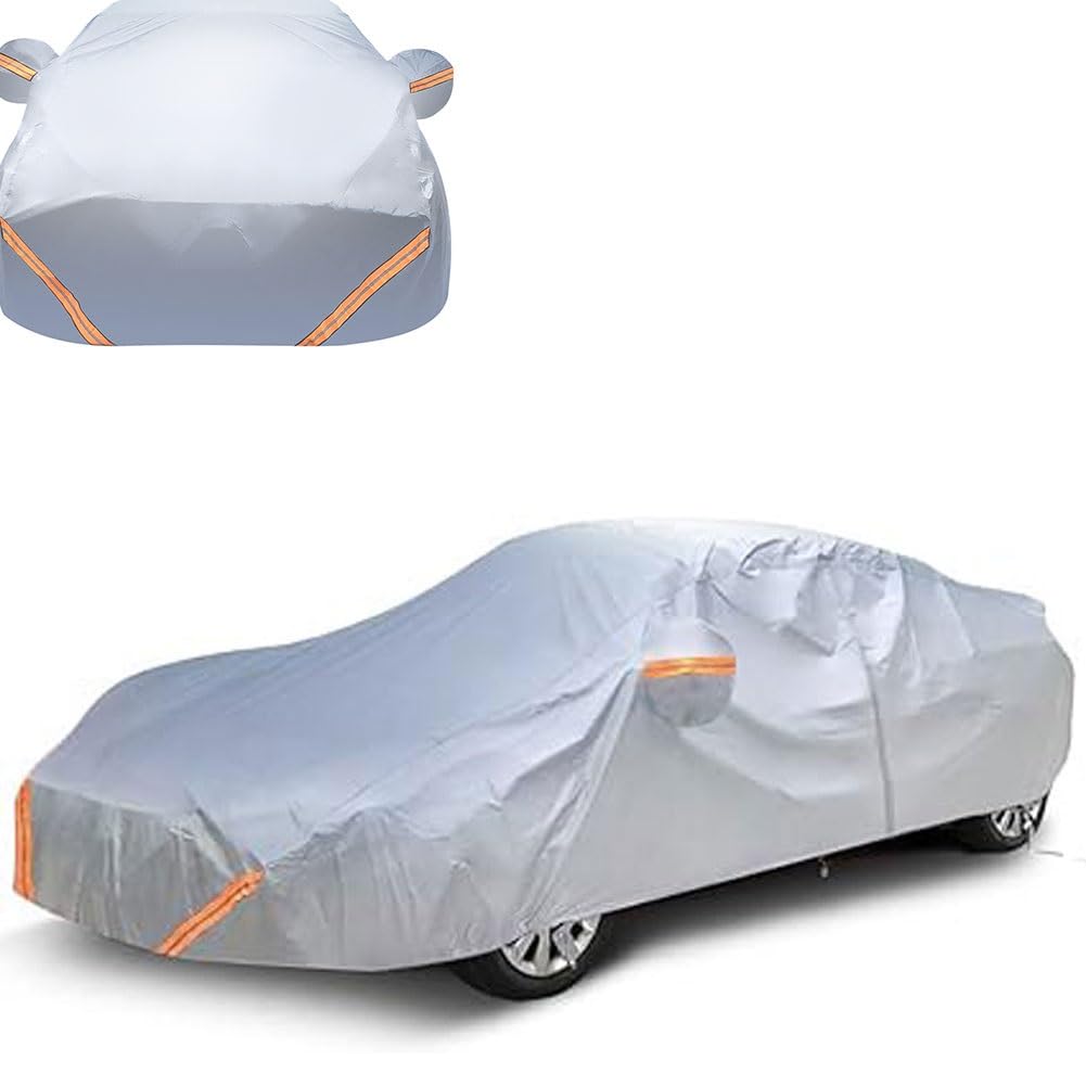 Autoabdeckung für Mercedes-Benz C180 Kompressor C-Class(W204) 2008-2014|Allwetter-Autoabdeckung vollständig staubdicht UV-beständig Winddicht langlebig wasserdicht(Silver) von UE-MAOLU