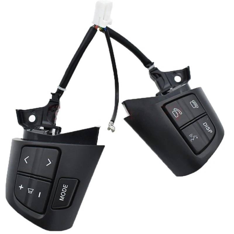 UEGVJIAS Lenksäulenschalter Kompatibel mit Toyota Für C&orolla 2002-2013 Lenkrad Audio Control Taste Tempomat Schalter Auto Zubehör 84250-02230(Black Button) von UEGVJIAS