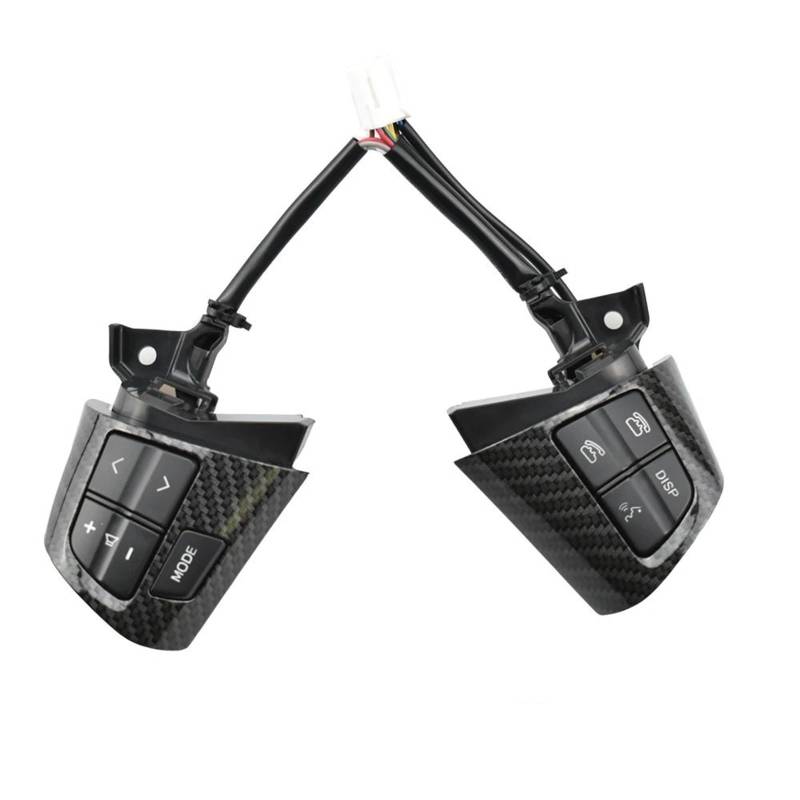 UEGVJIAS Lenksäulenschalter Kompatibel mit Toyota Für C&orolla 2002-2013 Lenkrad Audio Control Taste Tempomat Schalter Auto Zubehör 84250-02230(Carbon Fiber) von UEGVJIAS