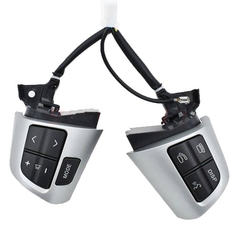 UEGVJIAS Lenksäulenschalter Kompatibel mit Toyota Für C&orolla 2002-2013 Lenkrad Audio Control Taste Tempomat Schalter Auto Zubehör 84250-02230(Silver Button) von UEGVJIAS