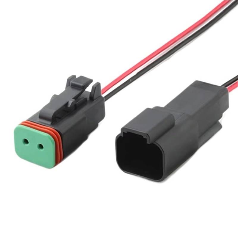 UEGVJIAS Stecker für Sensor 2 3 4 6 8 12Pin Auto DT Serie Stecker Mit Kabel Verbesserte Dichtung Elektrische Stecker Kabelbaum DT06-2S(2P Female and Male) von UEGVJIAS