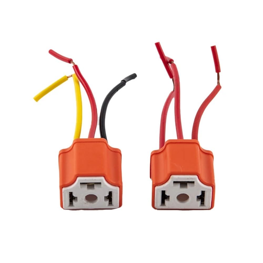UEGVJIAS Stecker für Sensor 3pin H4 Auto Scheinwerfer Keramik Sockel H4 Scheinwerfer Anschluss Buchse Mit Linie(2pcs) von UEGVJIAS