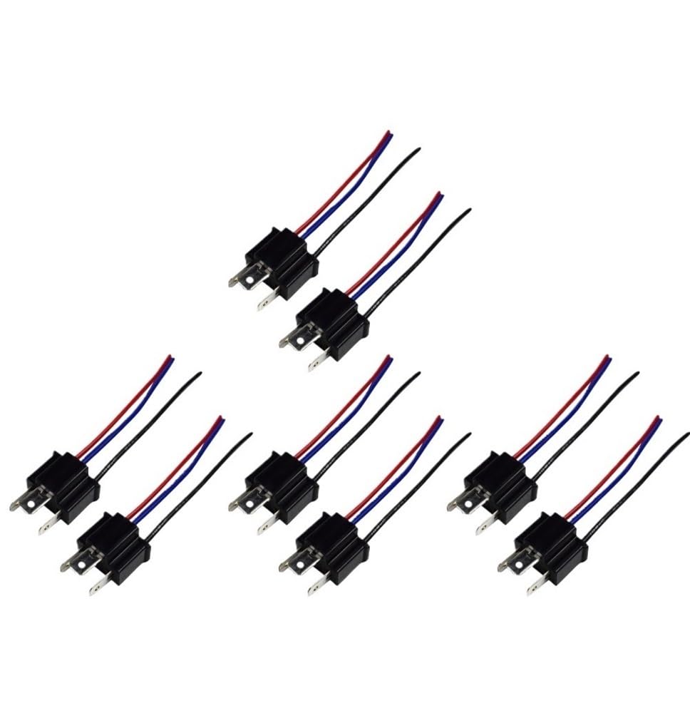 UEGVJIAS Stecker für Sensor 9003 H4 Lampenfassung Stecker Adapter Stecker Auto Scheinwerfer Nebelscheinwerfer Stecker Adapter Buchse Kabelbaum Scheinwerfer Stecker(4Pair) von UEGVJIAS