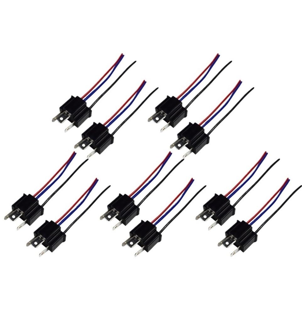 UEGVJIAS Stecker für Sensor 9003 H4 Lampenfassung Stecker Adapter Stecker Auto Scheinwerfer Nebelscheinwerfer Stecker Adapter Buchse Kabelbaum Scheinwerfer Stecker(5Pair) von UEGVJIAS