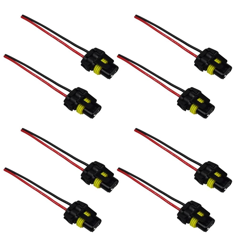 UEGVJIAS Stecker für Sensor 9005 HB3 9006 HB4 Buchsenadapter Kabelbaum Steckdosen Drahtverbinder für Scheinwerfer Nebelscheinwerfer(8Pcs) von UEGVJIAS