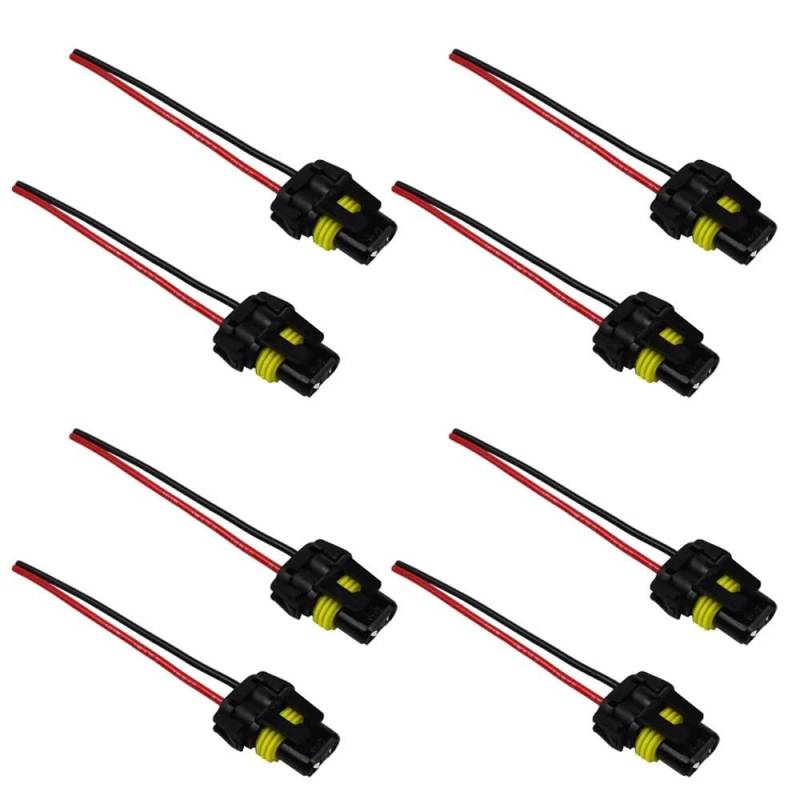 UEGVJIAS Stecker für Sensor 9005 HB3 9006 HB4 Buchsenadapter Kabelbaum Steckdosen Drahtverbinder für Scheinwerfer Nebelscheinwerfer(8Pcs) von UEGVJIAS
