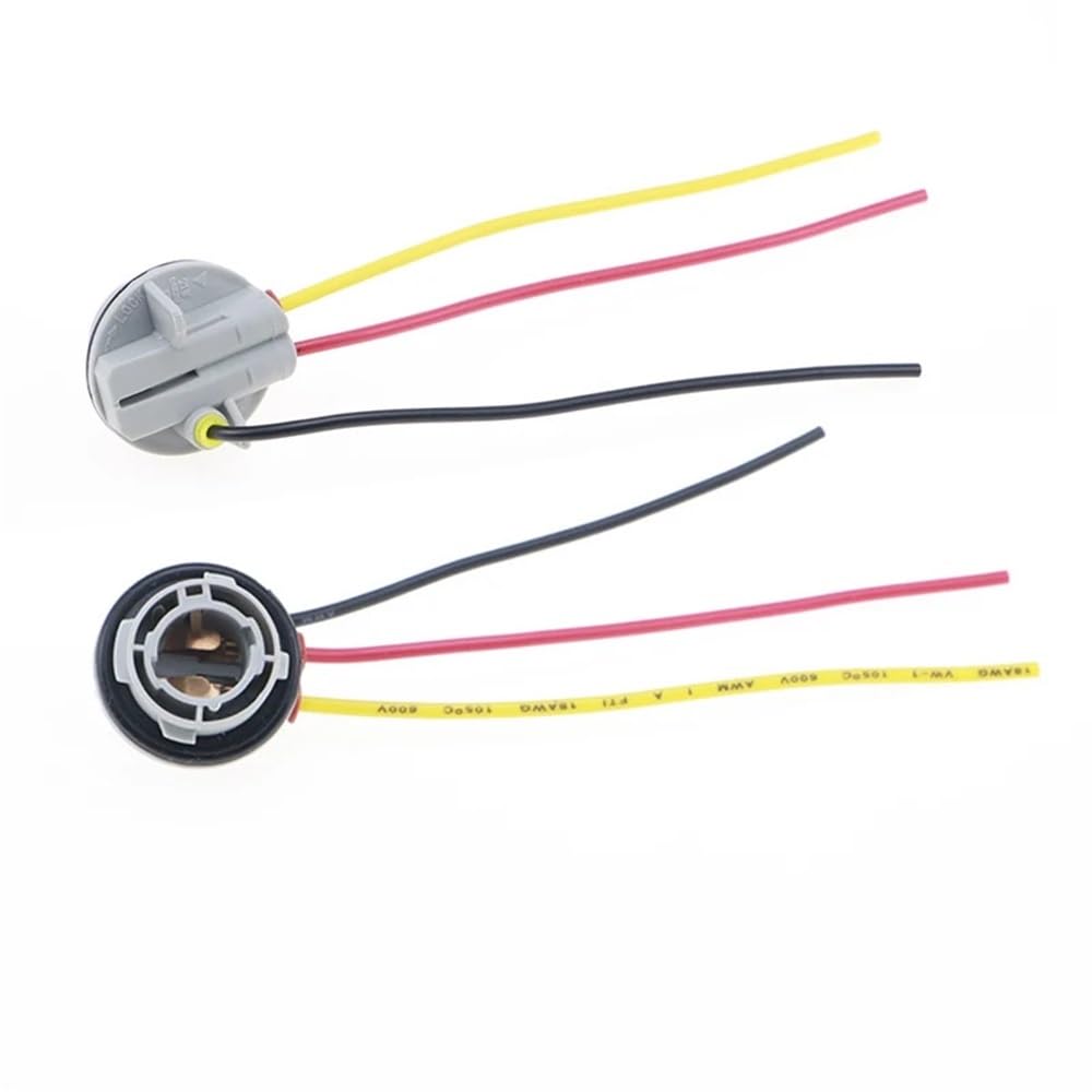 UEGVJIAS Stecker für Sensor Auto Bremse Licht 1157 Birne Sockel Adapter 3 Draht Lampe Halter Stecker(2Pcs 1157 Socket) von UEGVJIAS