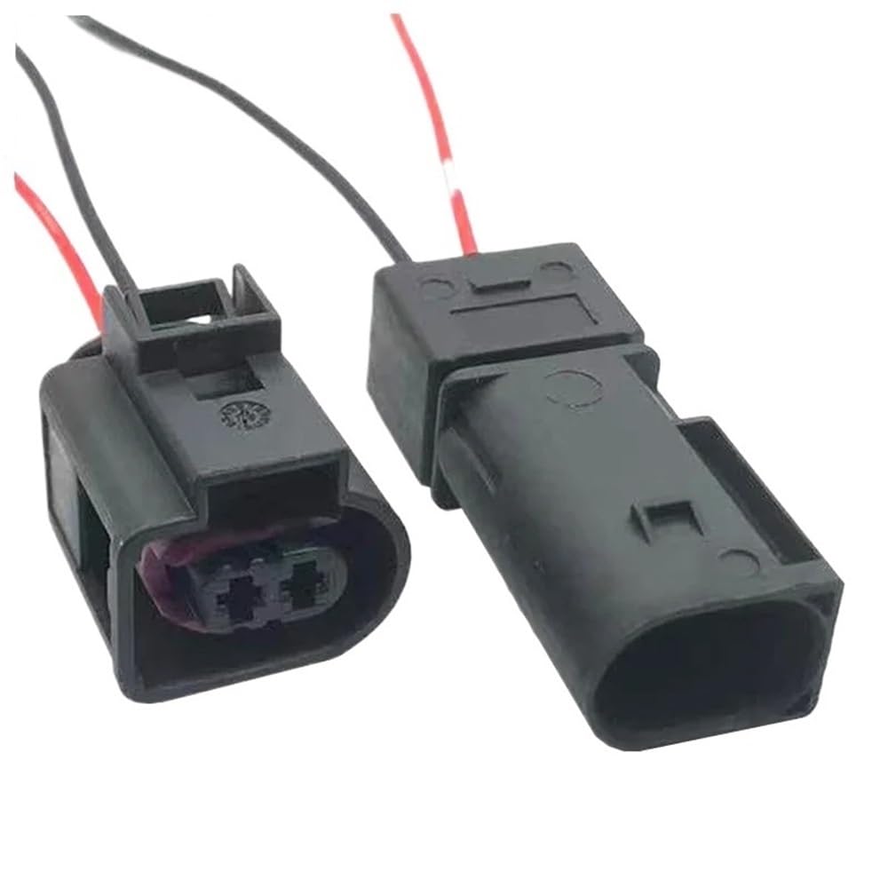 UEGVJIAS Stecker für Sensor Kompatibel Mit A3 A4 A5 A6 Q7 TT 2-polig 3,5 Mm Wasserdicht Männlich/weiblich Stecker Hupe Einspritzdüse Kabelbaumstecker(2p Male Female) von UEGVJIAS