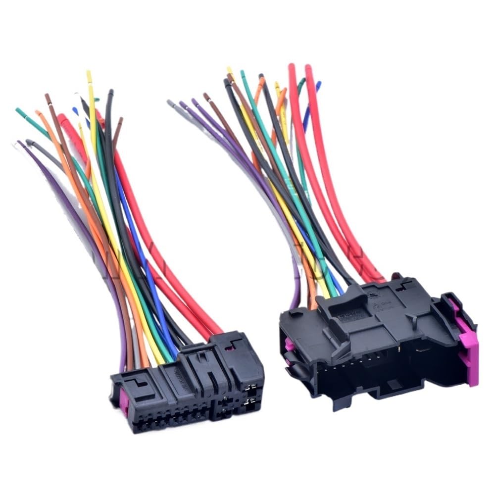 UEGVJIAS Stecker für Sensor Kompatibel Mit A4 A6L A3 A8 Q7 Q3 Q5 20-poliger Stecker Oder Buchse L/R-Anschlussstecker Für Die Vordertür Mit Kabelbaum 8E0 972 702 8E0 972 701(Female Male) von UEGVJIAS
