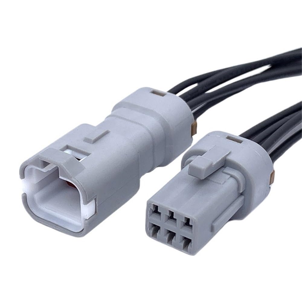 UEGVJIAS Stecker für Sensor Kompatibel Mit Volvo 6-polig 1,2 Mm Autotürgriffstecker Kabelbaum Elektronischer Anschluss Mit Kabel MG614130-4 MG644483-4(6Pin Male and Female) von UEGVJIAS