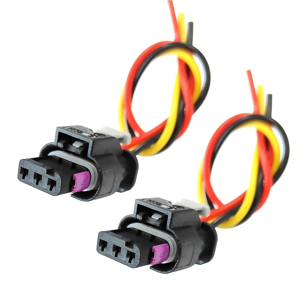 UEGVJIAS Stecker für Sensor Kompatibel mit 1 E82 F20 2 3 E90 4 5 7 Serie X1 F48 X3 F25 X5 F15 X7 G07 X6 3-poliger Parksensor-Stecker mit Kabel 4F0973703(2pcs) von UEGVJIAS