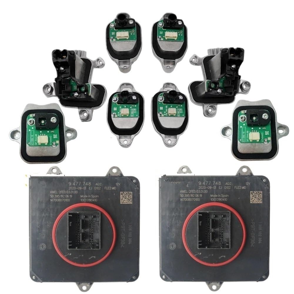 UEGVJIAS Tagfahrlicht Modul Kompatibel Mit 3er F30 LCI 63117419620 63117419615 Auto-DRL-Leuchten Vorschaltgerät Scheinwerfer-Steuergerät ECU-Set 9477748 63117419619(Full Set) von UEGVJIAS