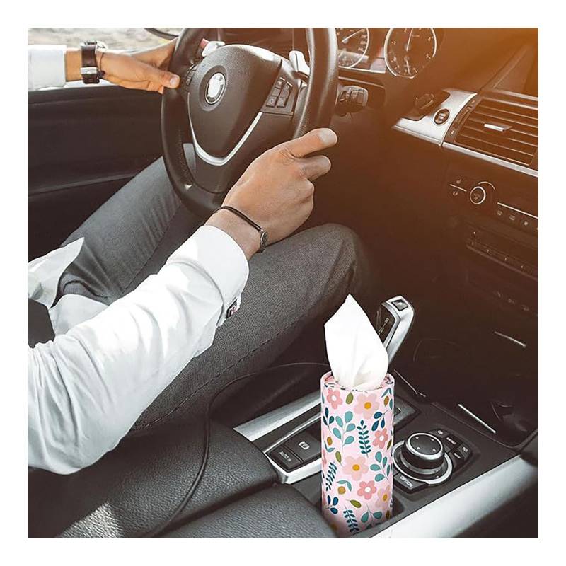 Auto-Gewebe-Halter mit Gesichts-Gewebe-Bulk, Auto-Gewebe-Box Runde Container-Tissue-Schläuche Reise-Gewebe für Auto-Wohnzimmer Zimmer Schlafzimmer Tissue Box Halter-01||2PCS von UEGVJKHXB