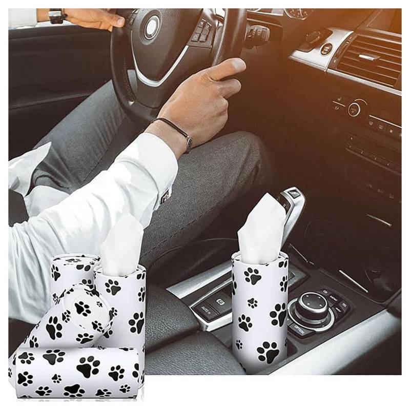 UEGVJKHXB Auto-Gewebe-Halter mit Gesichts-Gewebe-Bulk, Auto-Gewebe-Box Runde Container-Tissue-Schläuche Reise-Gewebe für Auto-Wohnzimmer Zimmer Schlafzimmer Tissue Box Halter-02||2PCS von UEGVJKHXB