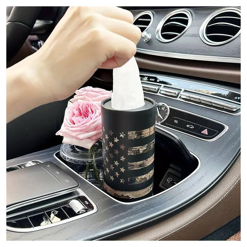 UEGVJKHXB Auto-Gewebe-Halter mit Gesichts-Gewebe-Bulk, Auto-Gewebe-Box Runde Container-Tissue-Schläuche Reise-Gewebe für Auto-Wohnzimmer Zimmer Schlafzimmer Tissue Box Halter-05||2PCS von UEGVJKHXB