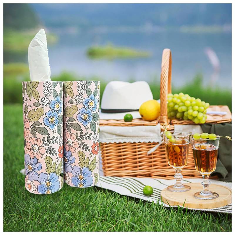 Auto-Gewebe-Halter mit Gesichts-Gewebe-Bulk, Auto-Gewebe-Box Runde Container-Tissue-Schläuche Reise-Gewebe für Auto-Wohnzimmer Zimmer Schlafzimmer Tissue Box Halter-06||4PCS von UEGVJKHXB