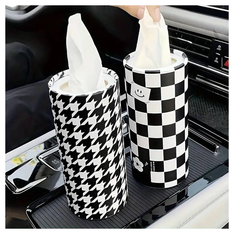 Auto-Gewebe-Halter mit Gesichts-Gewebe-Bulk, Auto-Gewebe-Box Runde Container-Tissue-Schläuche Reise-Gewebe für Auto-Wohnzimmer Zimmer Schlafzimmer Tissue Box Halter-09||2PCS von UEGVJKHXB