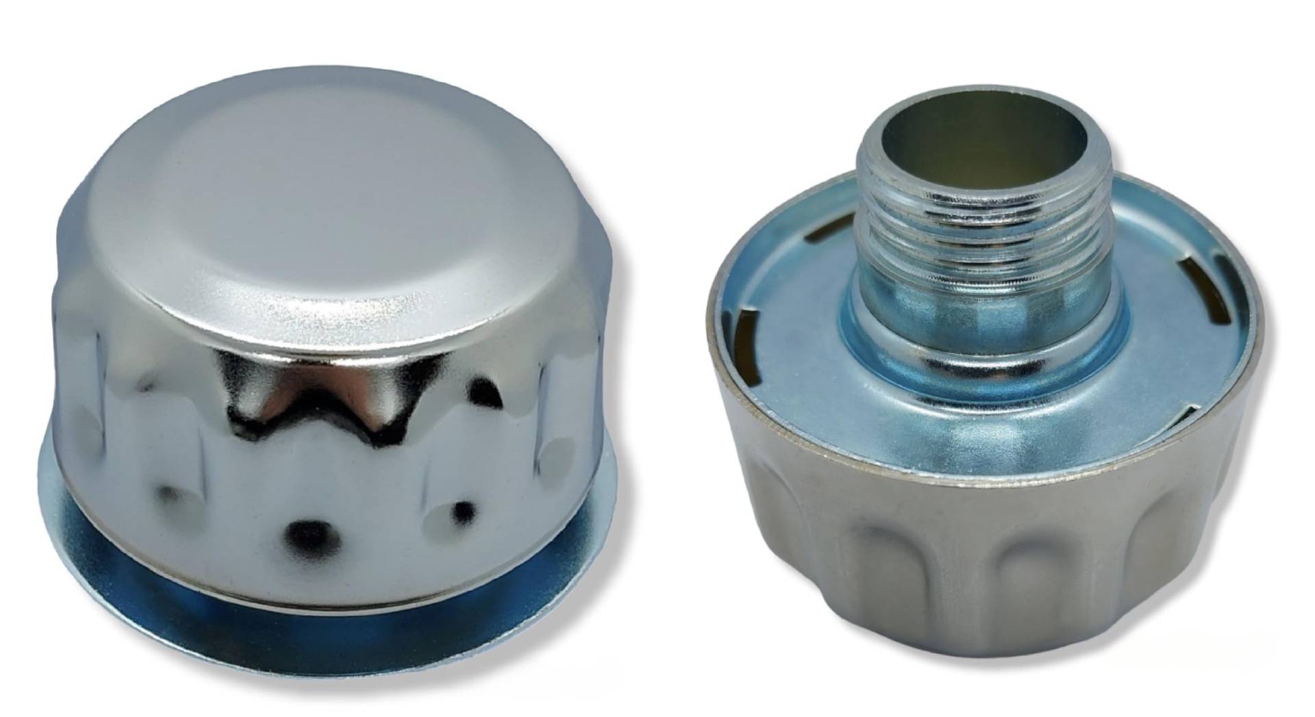 Metall-Einfüll- und Belüftungsfilter für Hydraulikbehälter und Kraftstofftanks (mit Flansch, BSP 1 Zoll Gewinde, Verchromt) von ÜREL