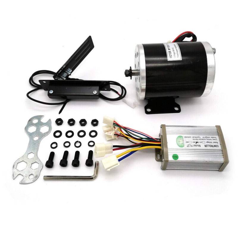 Bürstenmotor Brush Motor 36V DC 800W Steuergerät Pedal mit Regler + Pedal, Für Gokart Elektrofahrrad von UESUENYENS