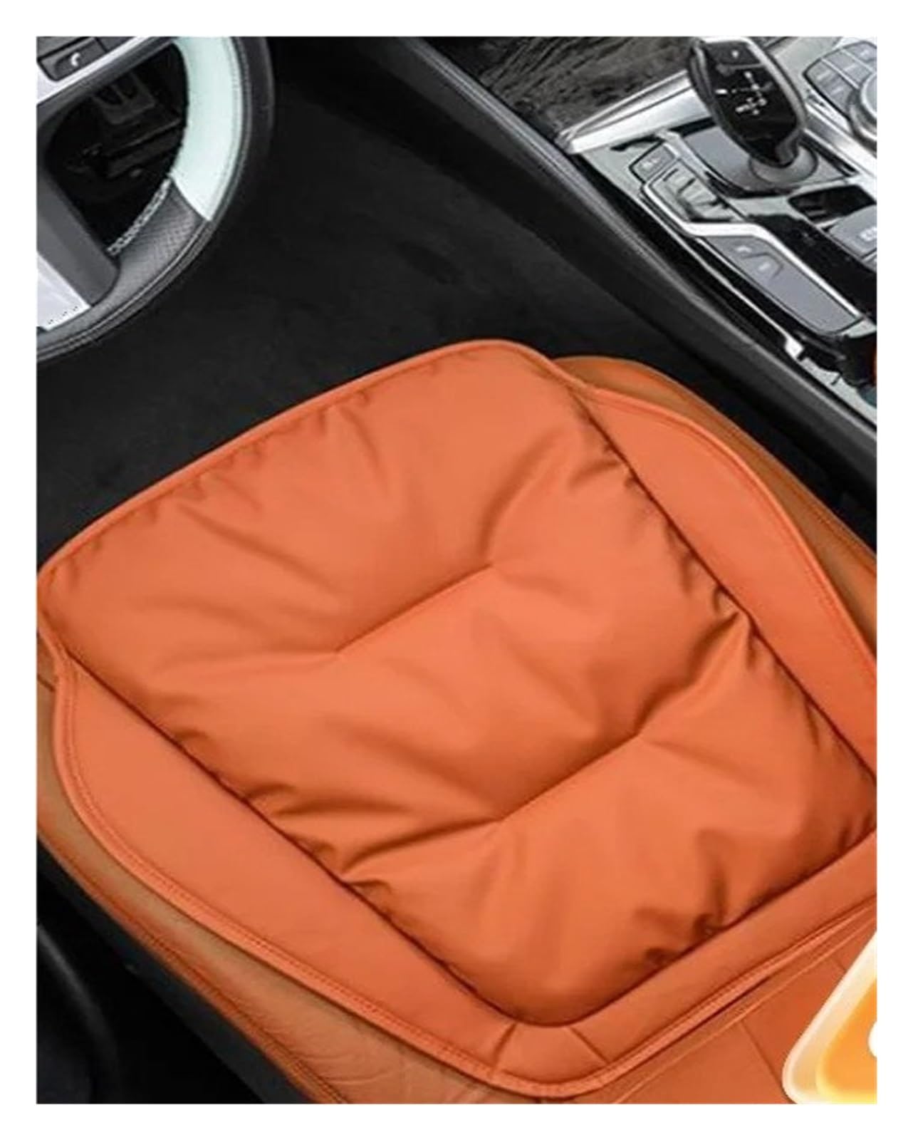 Auto Sitzbezug Autositzbezug Vordersitz Schutzkissen Weiches PU-Leder Rückenpolster Anti-Rutsch-Innenstuhlmatten Für Tesla Für Modell Y Für Modell X Auto Schonbezüge(Ideal orange) von UFITIDU