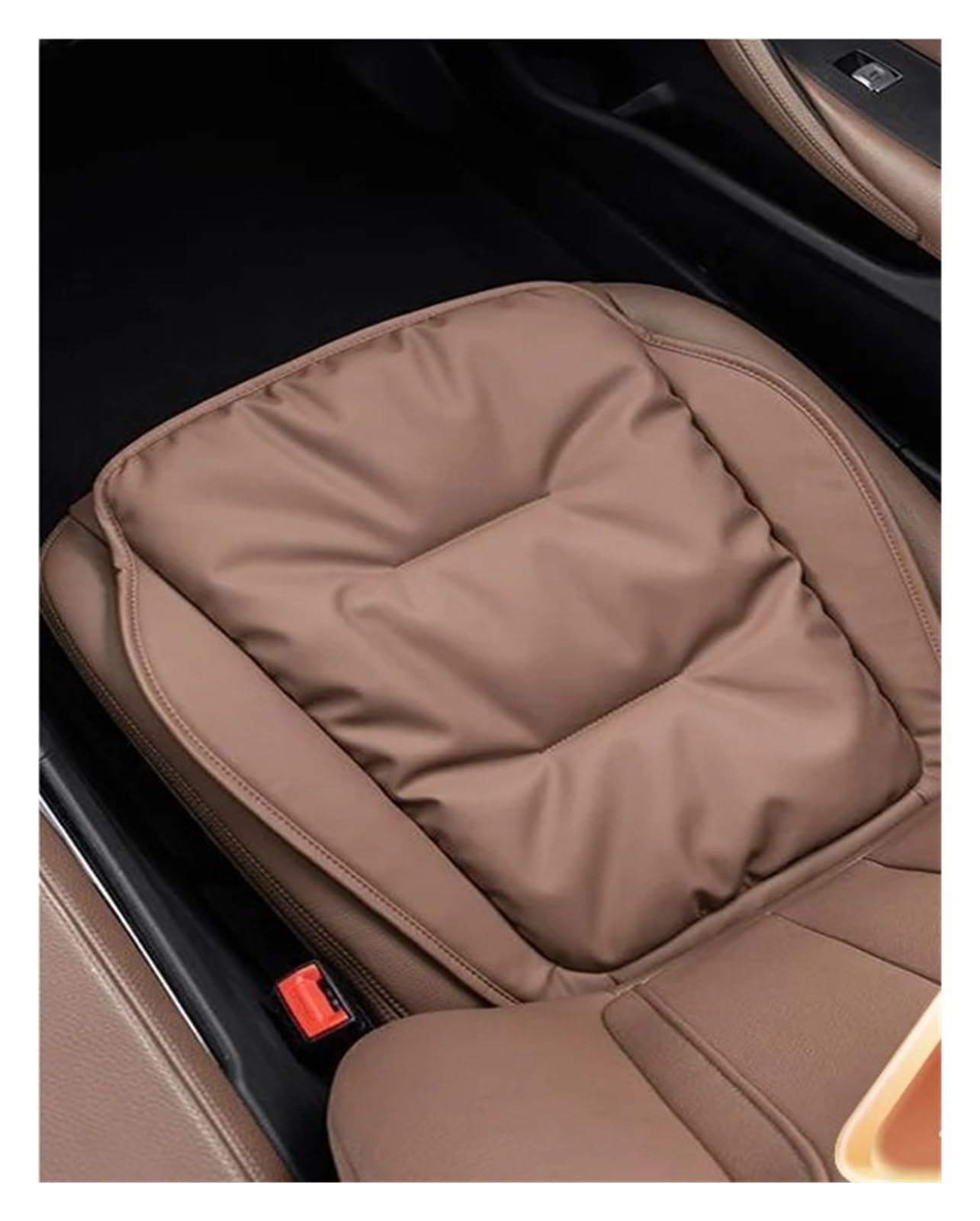Auto Sitzbezug Autositzbezug Vordersitz Schutzkissen Weiches PU-Leder Rückenpolster rutschfeste Innenstuhlmatten Für Dodge Für Durango Für Journey Auto Schonbezüge(Maroon Brown) von UFITIDU
