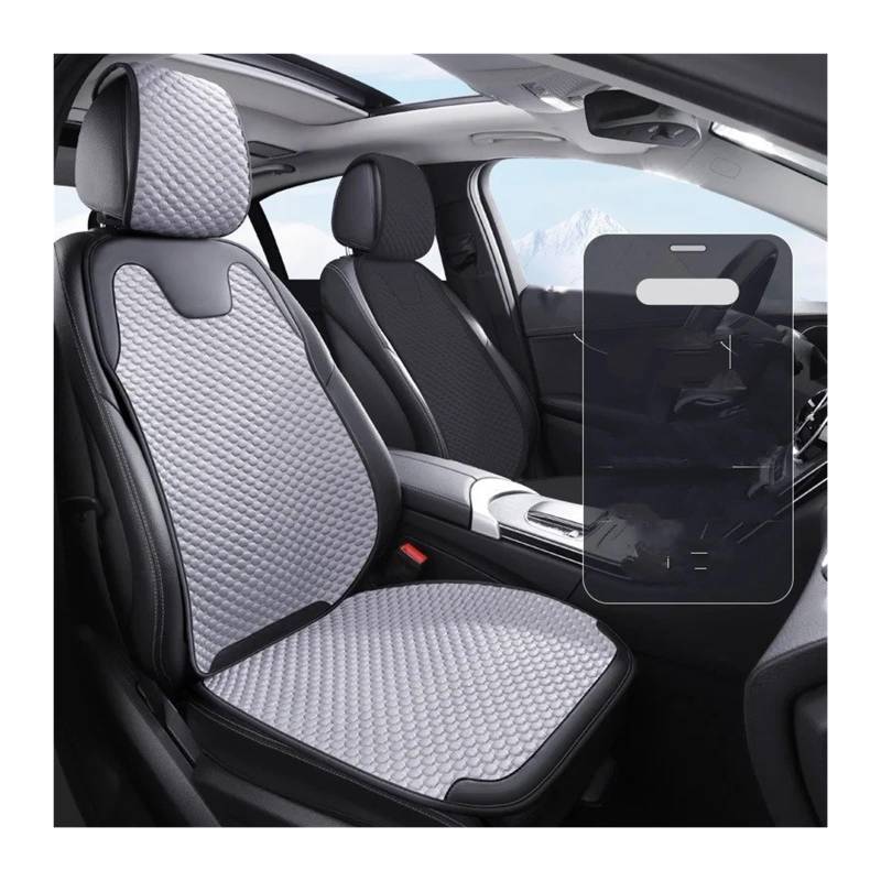 Auto Sitzbezug Autositzkissen Atmungsaktiver Sitzbezug Schweißabsorption Universelles Eissein-Autositzkissen Geteiltes Einzelsitz-Rückenset Auto Schonbezüge(Grey Front Seat) von UFITIDU