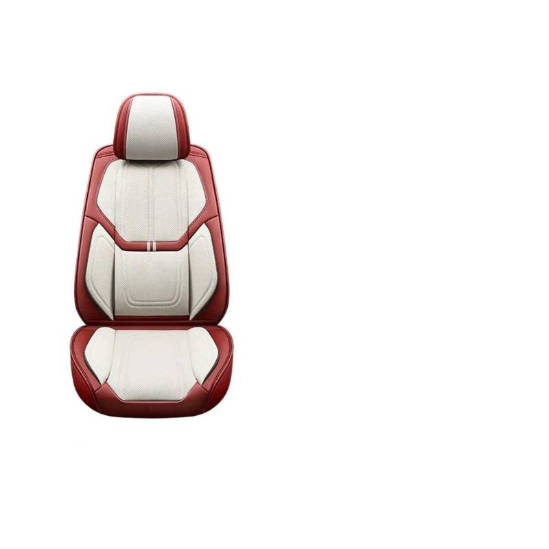 Auto Sitzbezug Für Benz ABC Klasse W211 W212 W213 BLAU Autositzbezüge Sitzschutz Universal Leder Autozubehör Auto Schonbezüge(White red 01) von UFITIDU